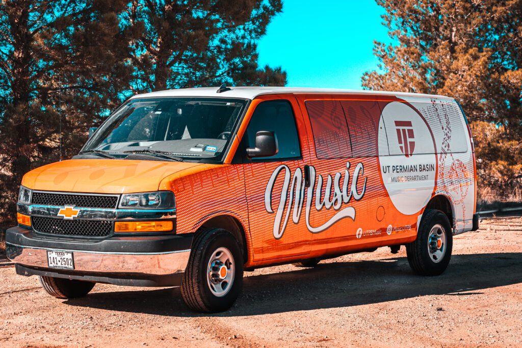 wrapped van